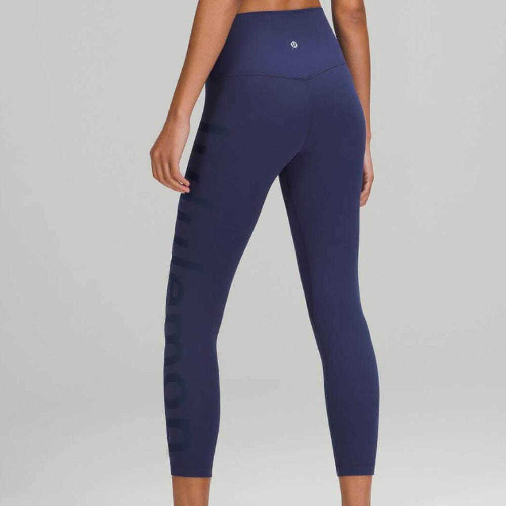 Lululemon Align Leggings 25" graphic pant womens Navy Blue (size 12) athleisure